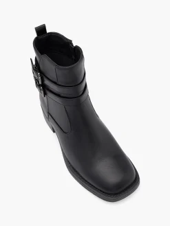 Best Square Toe Double Buckled Ankle Boot Women Boots·Ankle Boots