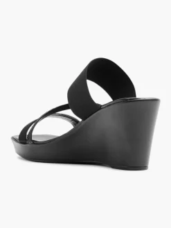New Strappy Wedge Mule with Diamante Details Women Sandals·Mules|Heels·Wedges