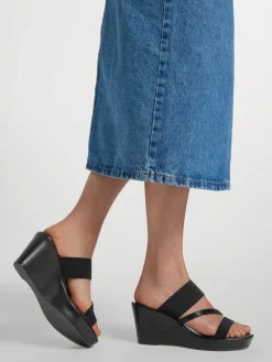 New Strappy Wedge Mule with Diamante Details Women Sandals·Mules|Heels·Wedges