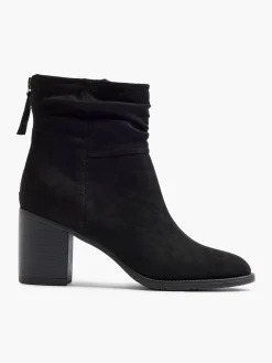 Online Suede Ruched Detailed Block Heeled Boot Women Boots·Ankle Boots