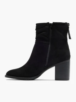 Online Suede Ruched Detailed Block Heeled Boot Women Boots·Ankle Boots