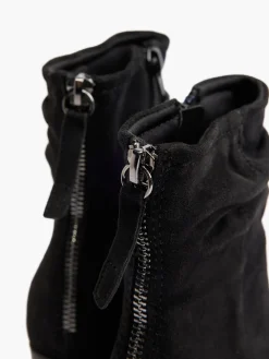 Online Suede Ruched Detailed Block Heeled Boot Women Boots·Ankle Boots