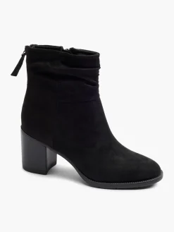 Online Suede Ruched Detailed Block Heeled Boot Women Boots·Ankle Boots