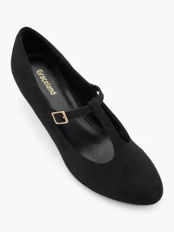 T Bar Heel with Buckle Detail Women Heels·Court Heels