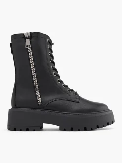 Outlet Tall Chunky Biker Boot with Zipper Detail Women Boots·Biker Boots|Boots·Ankle Boots