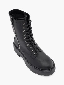 Outlet Tall Chunky Biker Boot with Zipper Detail Women Boots·Biker Boots|Boots·Ankle Boots