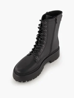 Outlet Tall Chunky Biker Boot with Zipper Detail Women Boots·Biker Boots|Boots·Ankle Boots