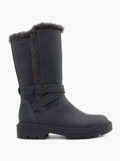 Tall Faux Fur Lined Boot with Buckle Details Women Boots·Knee High Boots