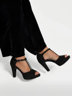 Online T-Bar Platform Peep Toe High Heel Women Heels·High Heels|Heels·Platform Heels