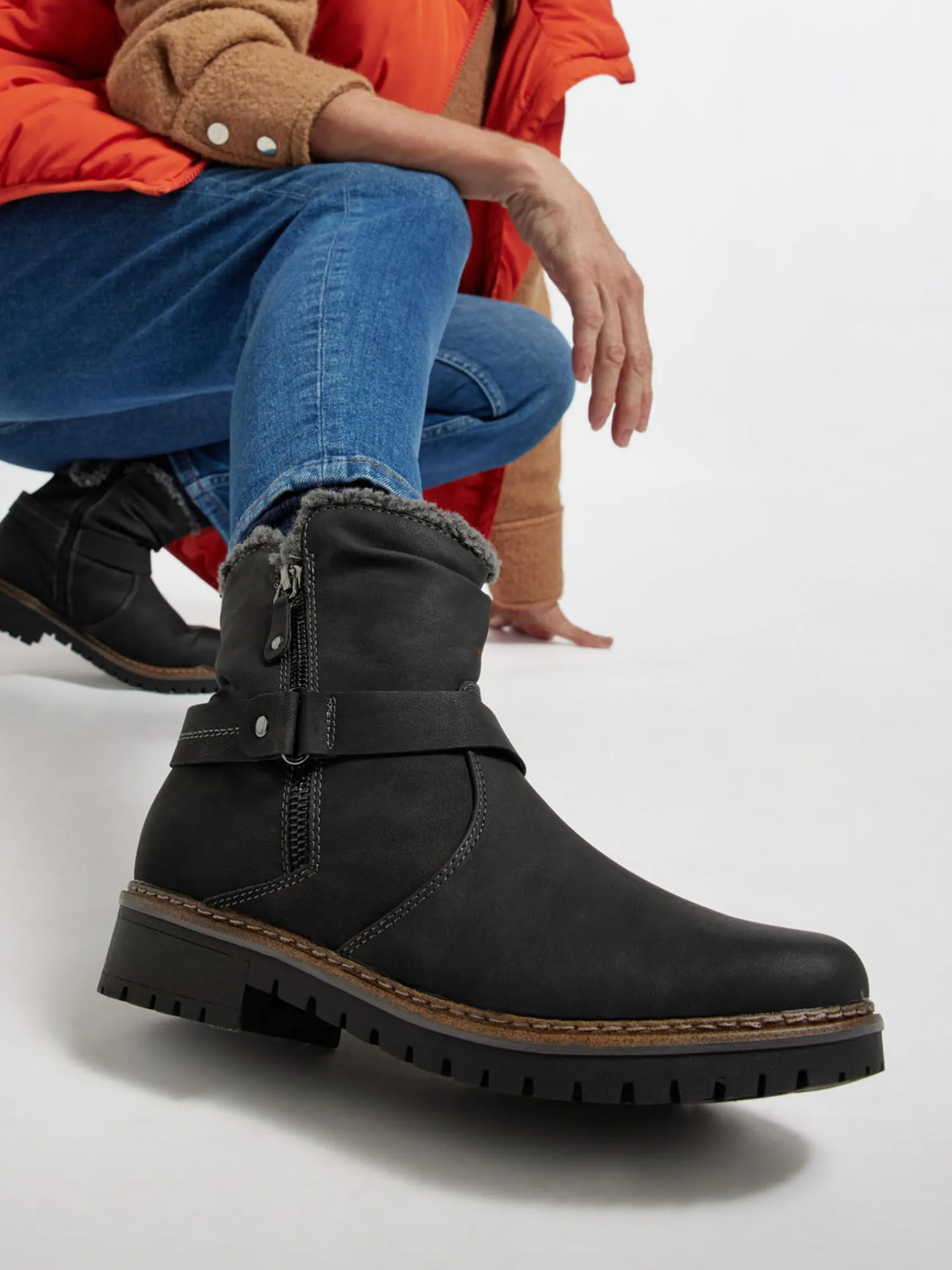 New Warm Lined Comfort Boots Women Loafers & Low Shoes·Comfort|Boots·Winter Boots