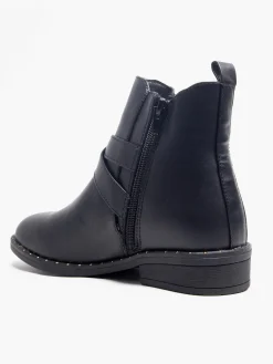 Online Wide Fit Chelsea Boot with Buckle and Stud Details Women Boots·Knee High Boots|Boots·Ankle Boots