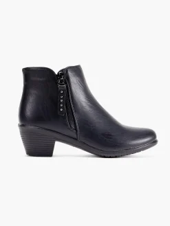 New Wide Fit Block Heeled Comfort Boot Women Loafers & Low Shoes·Comfort|Boots·Comfort Boots