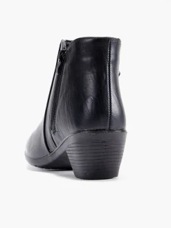 New Wide Fit Block Heeled Comfort Boot Women Loafers & Low Shoes·Comfort|Boots·Comfort Boots
