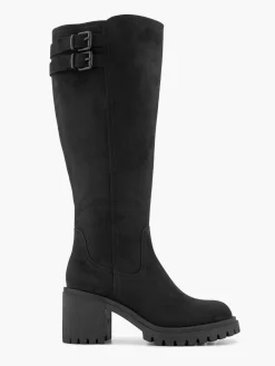 New Wide Fit Chunky Long Leg Boot with Double Buckle Detail Women Boots·Knee High Boots