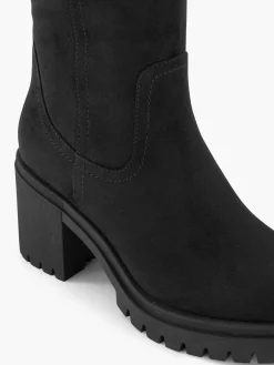 New Wide Fit Chunky Long Leg Boot with Double Buckle Detail Women Boots·Knee High Boots