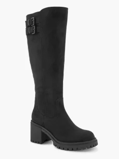 New Wide Fit Chunky Long Leg Boot with Double Buckle Detail Women Boots·Knee High Boots