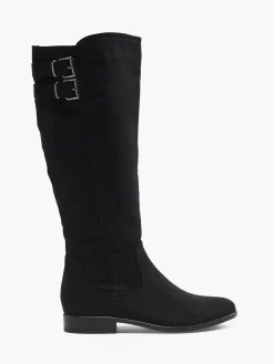 Wide Fit Long Leg Boot with Buckle Details Women Boots·Knee High Boots