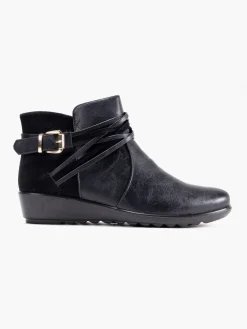 Discount Wide Fit Wedge Comfort Boot with Buckle Detail Women Loafers & Low Shoes·Comfort|Boots·Comfort Boots