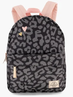Online /Grey/Pink Leopard Print Backpack School Bags|Backpacks