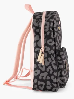Online /Grey/Pink Leopard Print Backpack School Bags|Backpacks