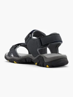 Hot Black/Grey/ Twin Strap Sandals Sandals·Walking Sandals