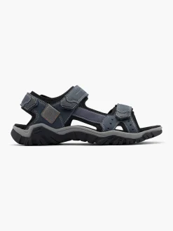 Discount /Grey Triple Strap Sandals Sandals·Walking Sandals