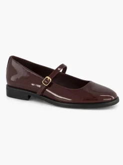 New Bordeaux Patent Ballerina Women Loafers & Low Shoes·Ballet Pumps