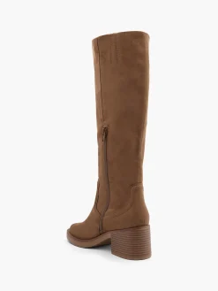 Clearance Block Heeled Imi Suede Long Leg Boot Women Boots·Knee High Boots