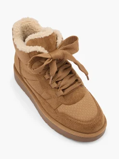 Outlet Fleece Lined Lace Up High Top Women Trainers·High Top Trainers|Boots·Lace-Up Boots