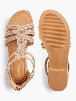 Best Gladiator Sandals with Woven and Metallic Detail Women Sandals·Gladiator Sandals|Sandals·Flat Sandals
