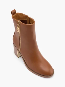 Discount Heeled Ankle Boot With Zipper Detail Women Boots·Ankle Boots