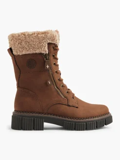 Clearance Lace Up Boot with Faux Fur Lining Women Boots·Winter Boots|Boots·Lace-Up Boots