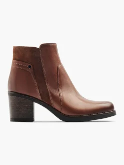 Clearance Brown Leather Classic Ankle Boot Women Boots·Leather Boots|Boots·Ankle Boots