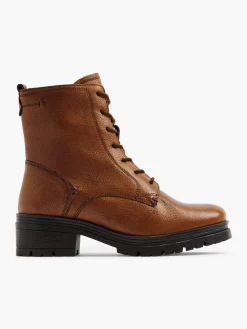 Online Brown Leather Lace Up Boot Women Boots·Leather Boots|Boots·Ankle Boots