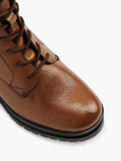 Online Brown Leather Lace Up Boot Women Boots·Leather Boots|Boots·Ankle Boots
