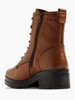 Online Brown Leather Lace Up Boot Women Boots·Leather Boots|Boots·Ankle Boots