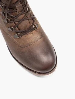 Sale Leather Lace Up Boots with Faux Fur Lining Women Boots·Winter Boots|Boots·Leather Boots