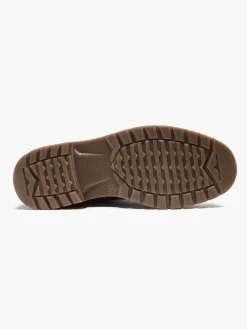 Outlet Brown Leather Lace Up Casual Boots Boots·Ankle Boots|Boots·Lace-Up Boots