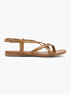 Outlet Leather Simple Strapped Sandal Women Sandals·Leather Sandals|Sandals·Flat Sandals