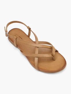 Outlet Leather Simple Strapped Sandal Women Sandals·Leather Sandals|Sandals·Flat Sandals