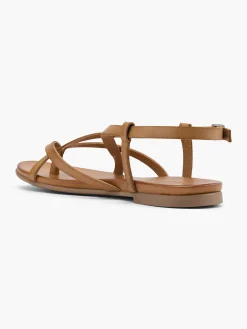 Outlet Leather Simple Strapped Sandal Women Sandals·Leather Sandals|Sandals·Flat Sandals