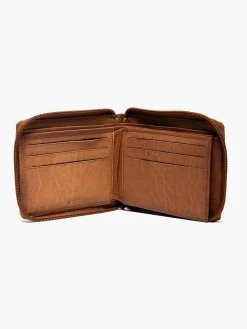 Clearance Brown Leather Zip Wallet Women Other Accessories·Purses & Wallets