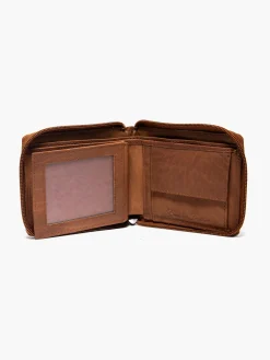 Clearance Brown Leather Zip Wallet Women Other Accessories·Purses & Wallets