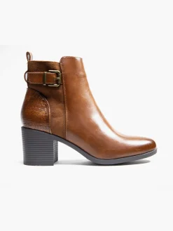 Outlet Panelled Ankle Boot with Buckle Detailing Women Boots·Ankle Boots