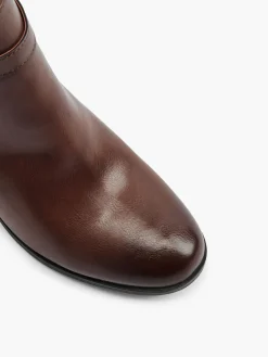 New Brown Panelled Ankle Boot with Ankle Strap Detail Women Boots·Ankle Boots