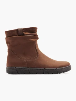 Clearance Brown Ruched Ankle Boot Women Loafers & Low Shoes·Comfort|Boots·Comfort Boots