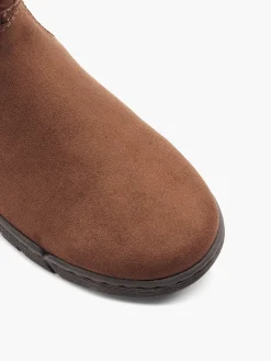 Clearance Brown Ruched Ankle Boot Women Loafers & Low Shoes·Comfort|Boots·Comfort Boots