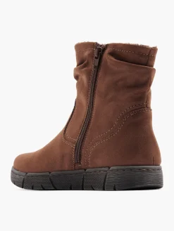 Clearance Brown Ruched Ankle Boot Women Loafers & Low Shoes·Comfort|Boots·Comfort Boots