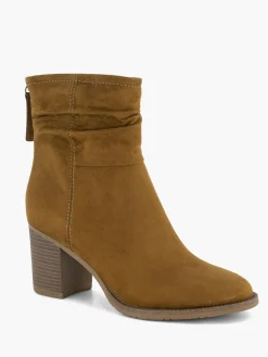 Outlet Ruched Ankle Boot Women Boots·Heeled Boots|Boots·Ankle Boots