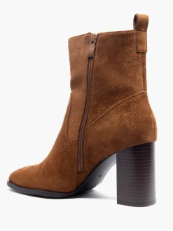 Suede Classic Block Heeled Ankle Boot Women Boots·Ankle Boots